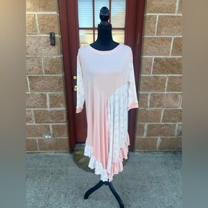 Pink & White Bow Top